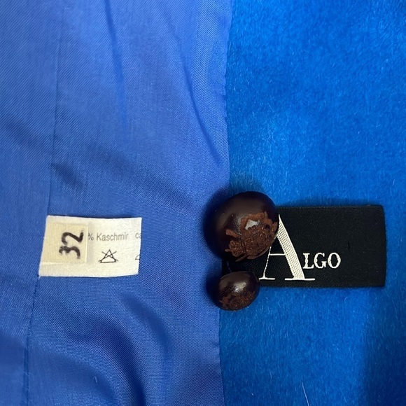 Algo of Switzerland Sz 32 / US 4 Electric Blue Cashmere Fitted Blazer - New - Picture 10 of 11